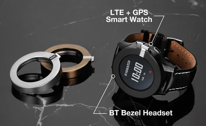 Voixatch Autonomous AMOLED smartwatch comes with a detachable Bluetooth headset as a bezel