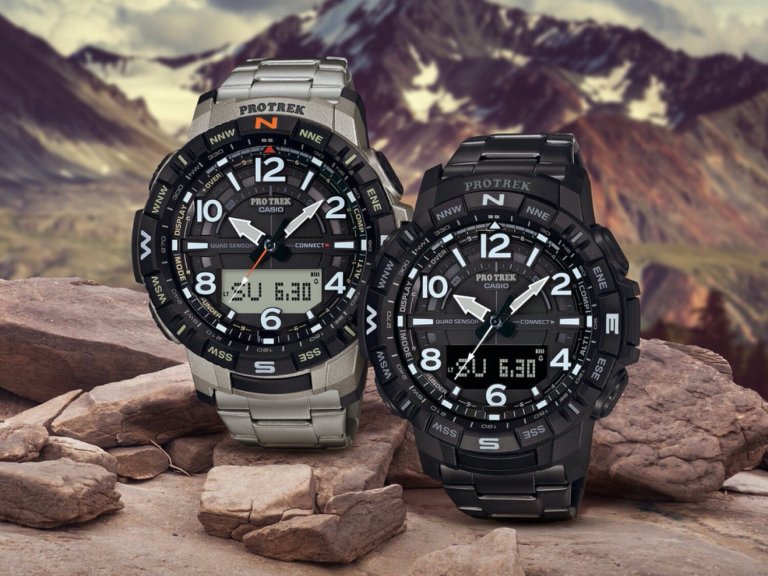 Casio PRT-B50 extends its Pro Trek feature watches with titanium models